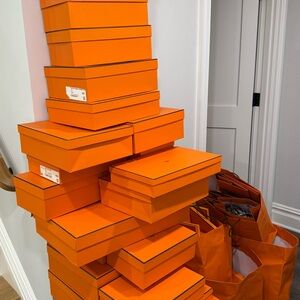 Hermes Orange Boxes, Bags, Ribbon - multiple sizes - bulk buy of all only